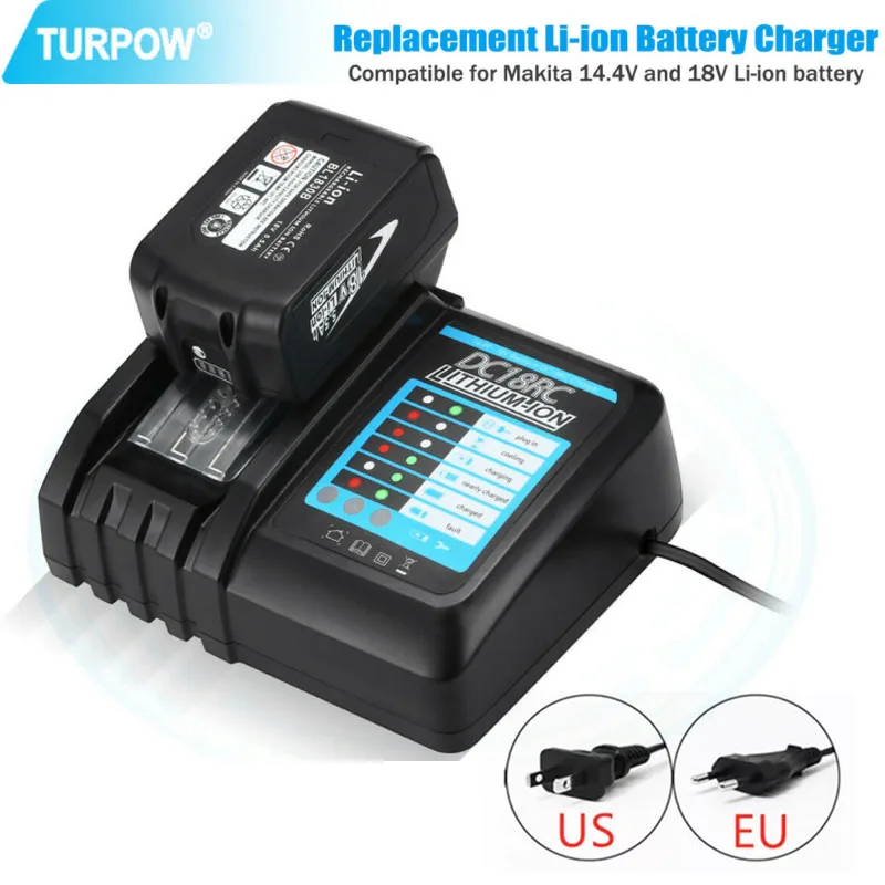 

Battery Charger DC18RC For Makita 18V Drill 3A Li-ion Charger for Makita 14.4V 18V LXT BL1815 BL1860 BL1430 BL1450 BL1830