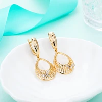 fashion classic water drop earrings 585 rose gold cubic zirconia korean earrings jewelry gift earrings for women 2022 wholesale