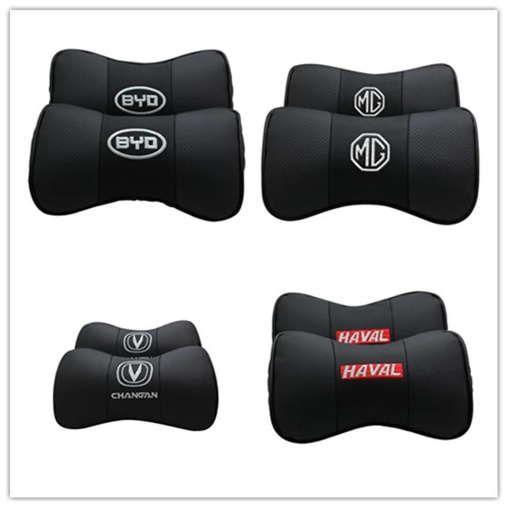 

VEHICAR Genuine Leather Headrest for Vehicle Auto Original Leather Pillow DODGE ACURA MG OPEL BYD CHANGAN HAVAL CHERY Neck Care