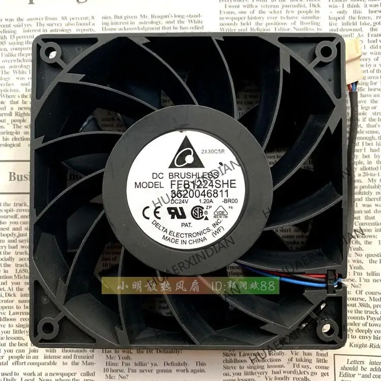 

New 12038 24V 1.2A FFB1224SHE 12CM / Cooling Fan Assembly Kit