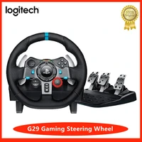 logitech g29 g dual motor feedback driving force game steering wheel shifter and simulates driiving pedal racing 100 original