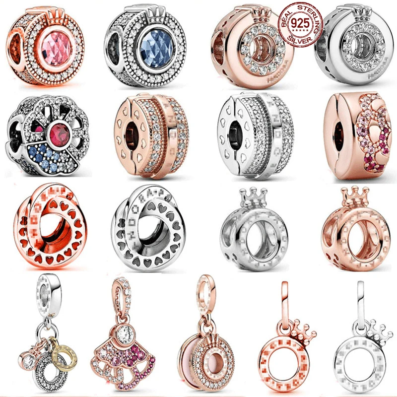 

New 925 Sterling Silver Pumpkin Cart Crown Scallop Charm Beads Fit Original Pandora Charm Bracelet DIY Making Jewelry Gifts