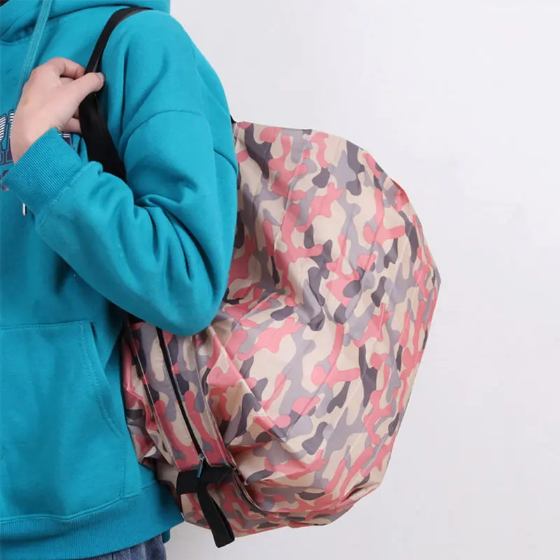 

1PC Reusable Foldable Shopping Bag Handbag Storage Sack Large Capacity Shoulder Supermarket Grocery Beach Bag Portable