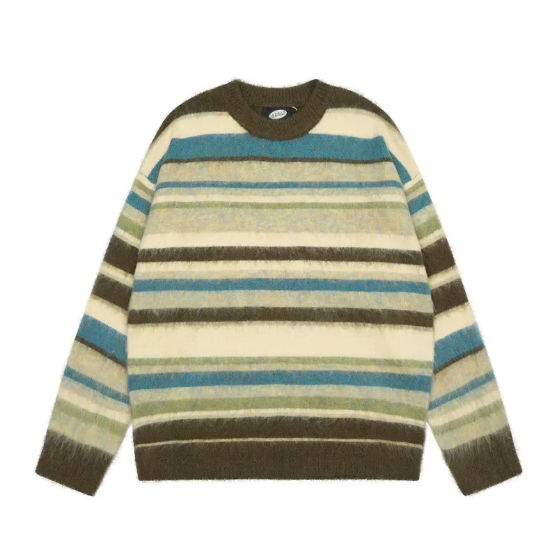 Tangshu модный осенний новый вязаный свитер для пар винтажный повседневный топ из