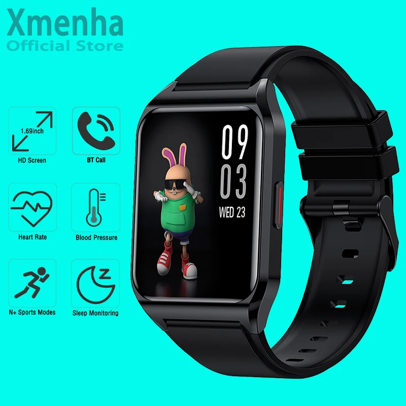 

Bluetooth Calls Digital Smart Watch For Men Women Gift Full Touch Screen ECG Sports Fitness Sleep Monitor Heart-rate Smartwatch