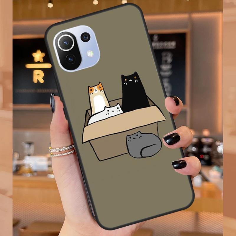 Мультяшные милые кошки для POCO X3 Pro F3 M3 M4 NFC GT чехол Xiaomi Mi 11 Lite 9T 10T 11T Чехол Для