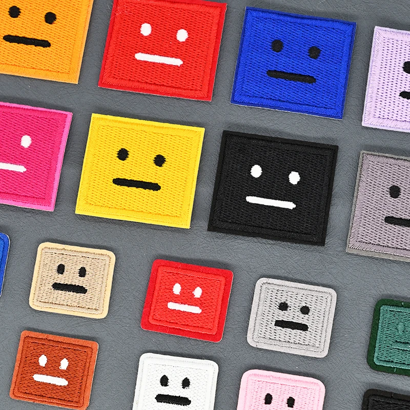 без выражения вышивка патчи аппликация ткани пришить ткань покер лицо для одежды