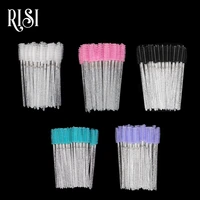risi wholesale crystal professional eyebrow brush mascara wand applicator glitter disposable eyelash extension brush makeup