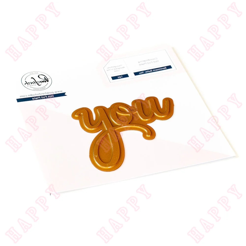 

Metal Cutting Sentiment Suite You Hot Foil Plate Diary Scrapbooking Diy Paper Craft Engraving Make Greeting Card Handmade Mould
