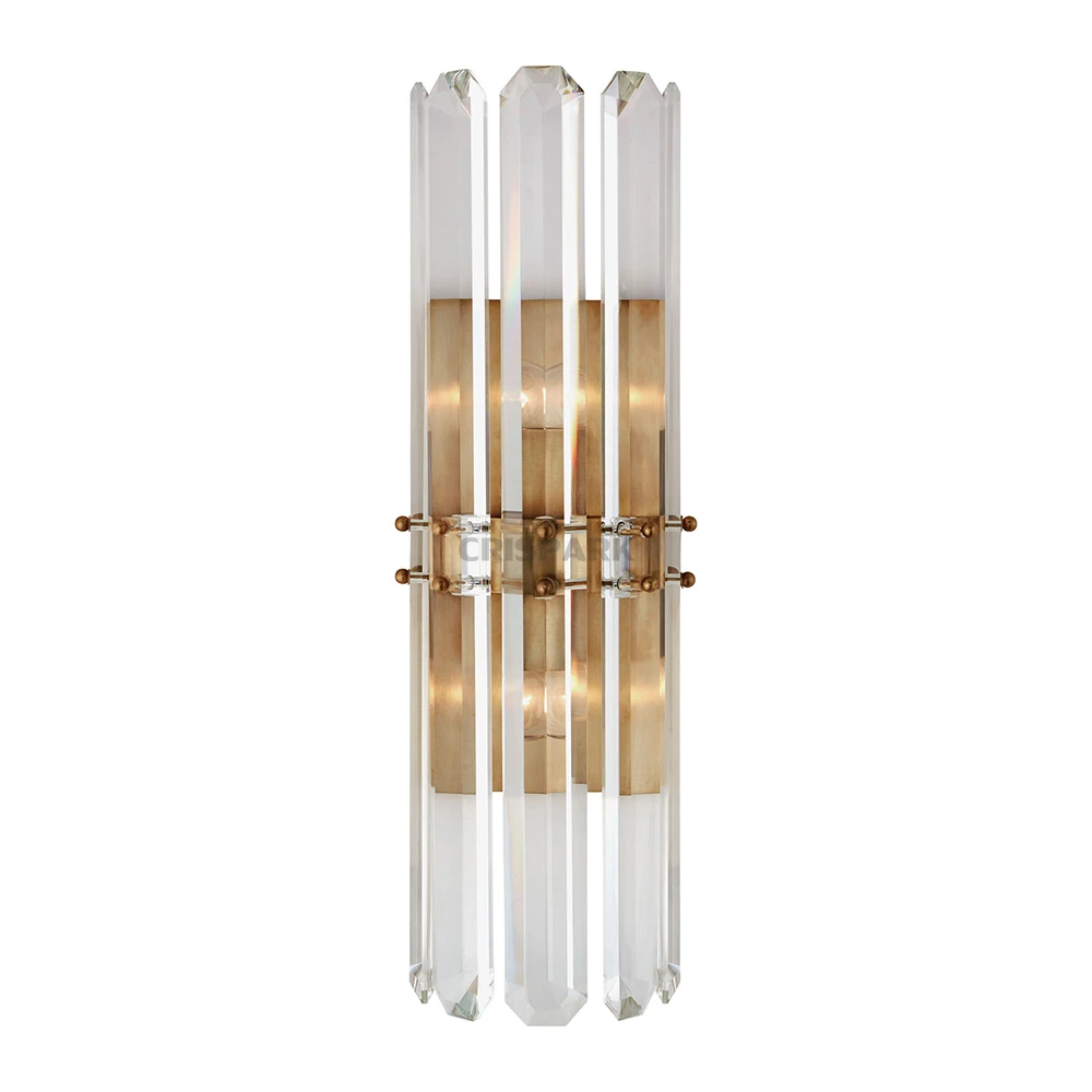 

Bonnington Sconce Grand LED Crystal Wall Lamps Brass Black Modern Prism Clear Crystal Sconce Wall Lights for Bedroom Living Room