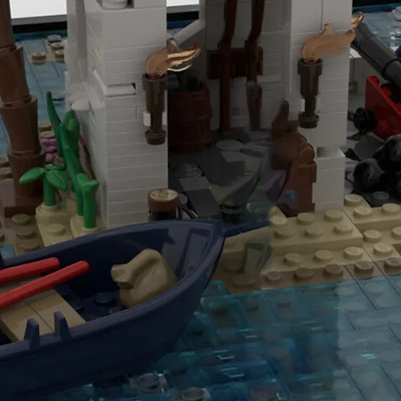 Технические Moc-кирпичи модель пиратского острова остров сабли обновленные