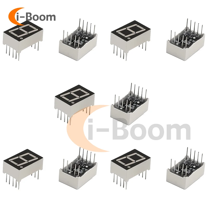 

10PCS/Lot 0.56 Inch 7 Segment 1 Digit LED Display Blue / Red Common Anode / Cathode LED Digital Dube Red Light Large Digitalay