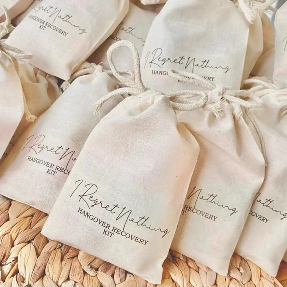 Сумки для набора похмелья Я рекрет ничего не свадебные сувениры Спасибо набор