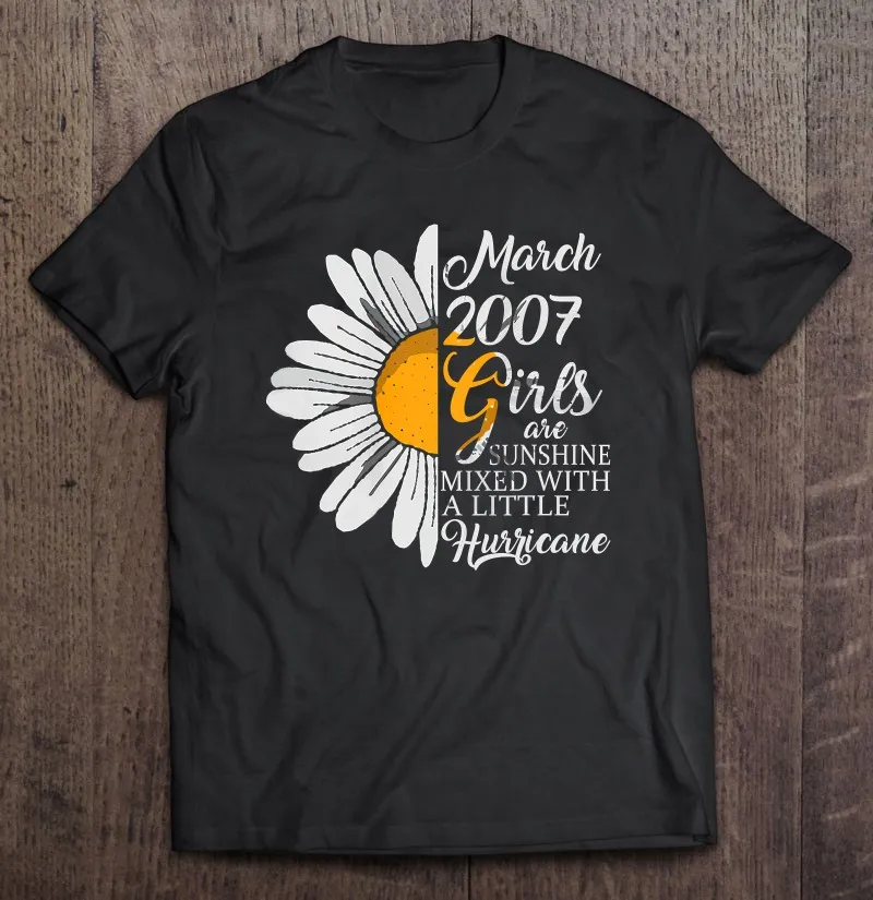 

Футболка March Girl сделано в 2007 году на день рождения 15-го солнечного света урагана для мужчин винтажная аниме одежда футболки женская футболка...