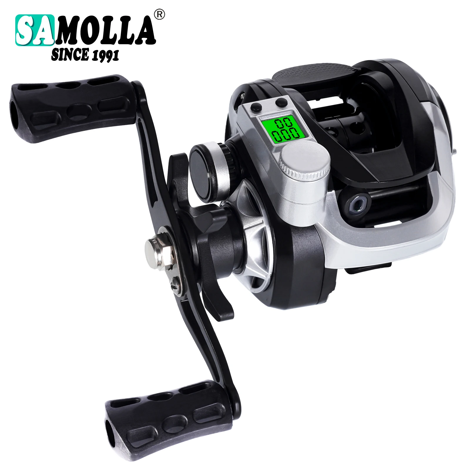 2023 New Electronic Baitcasting Led Screen Fishing Reel High