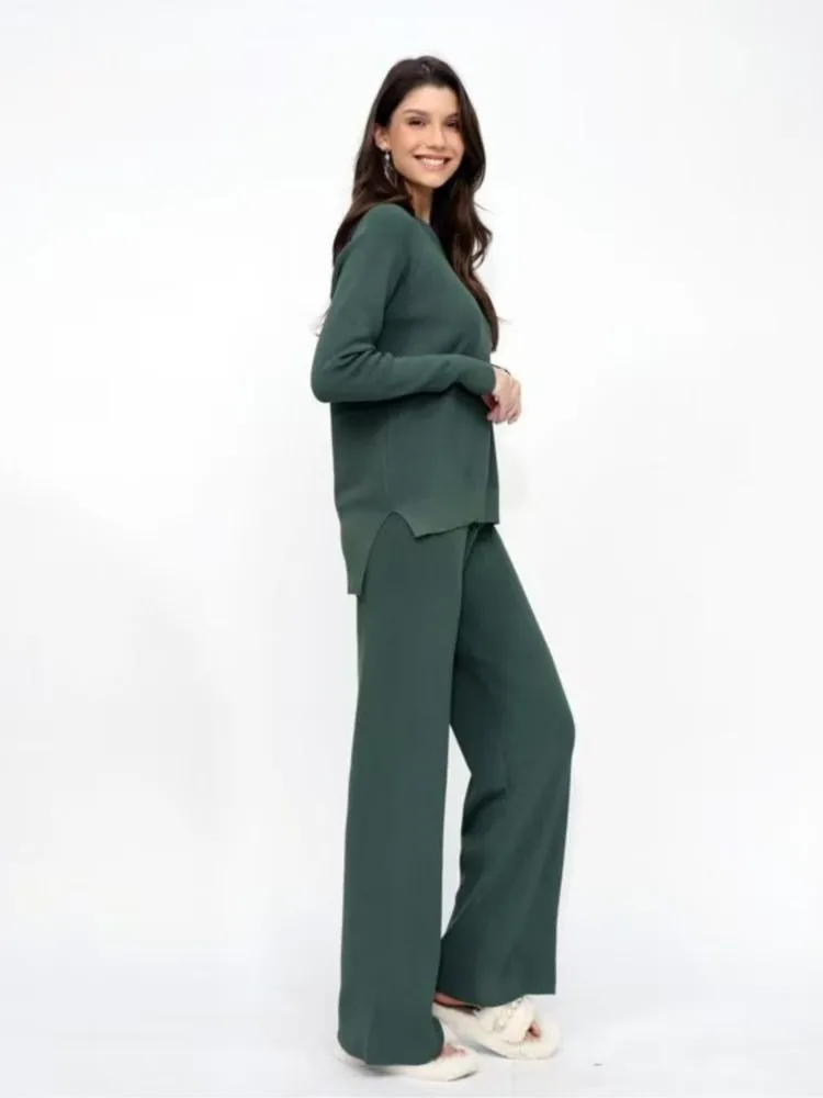 Вязаный осенний комплект из двух предметов женский повседневный пуловер Modis