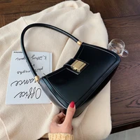 new fashion 2022 women hot sale exquisite fashionable quality solid color one shoulder crossbody lock underarm small square bag