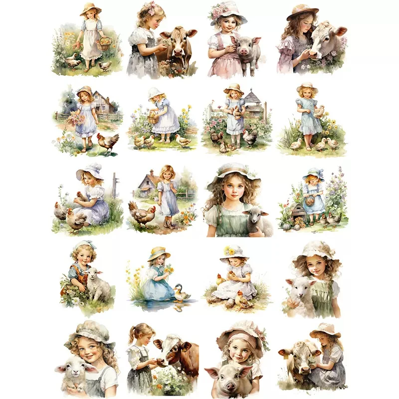 20 шт. винтажных наклеек Panalisacraft набор для сбора высечек скрапбукинга