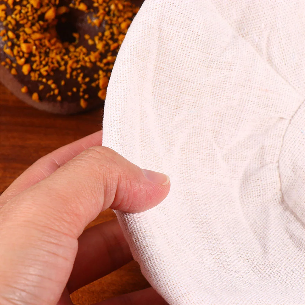 

3pcs Bread Proofing Basket Round Banneton Proofing Rattan Basket Cloth Liner Cake Scraper for Professional for Home Bakers (