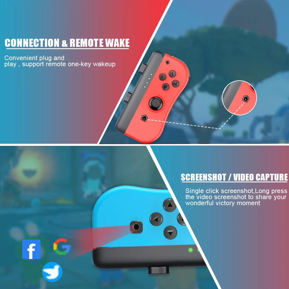 Беспроводной джойстик для Nintendo Switch Joy с поддержкой Bluetooth | Электроника