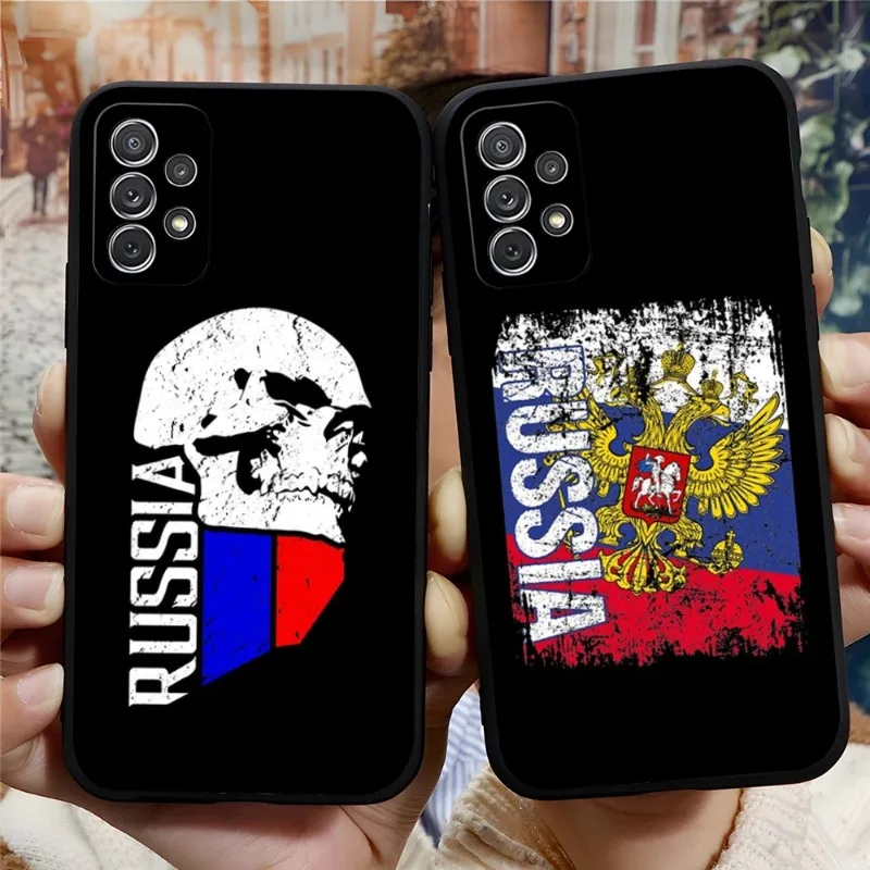 

Russia Flag Emblem Phone Case For Samsung Note 20Ultra 10 9 8 Pro Plus M80 M52 M51 M20 M31 M40 M10 J7 J6 Prime J530 Funda Shell