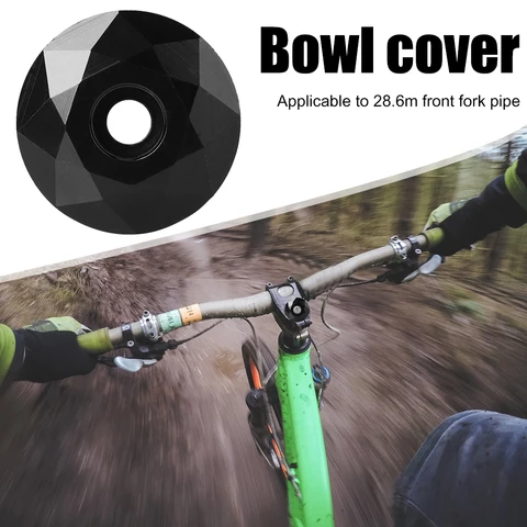 Черная алюминиевая верхняя крышка выноса велосипеда, крышка гарнитуры для горного велосипеда MTB с болтом