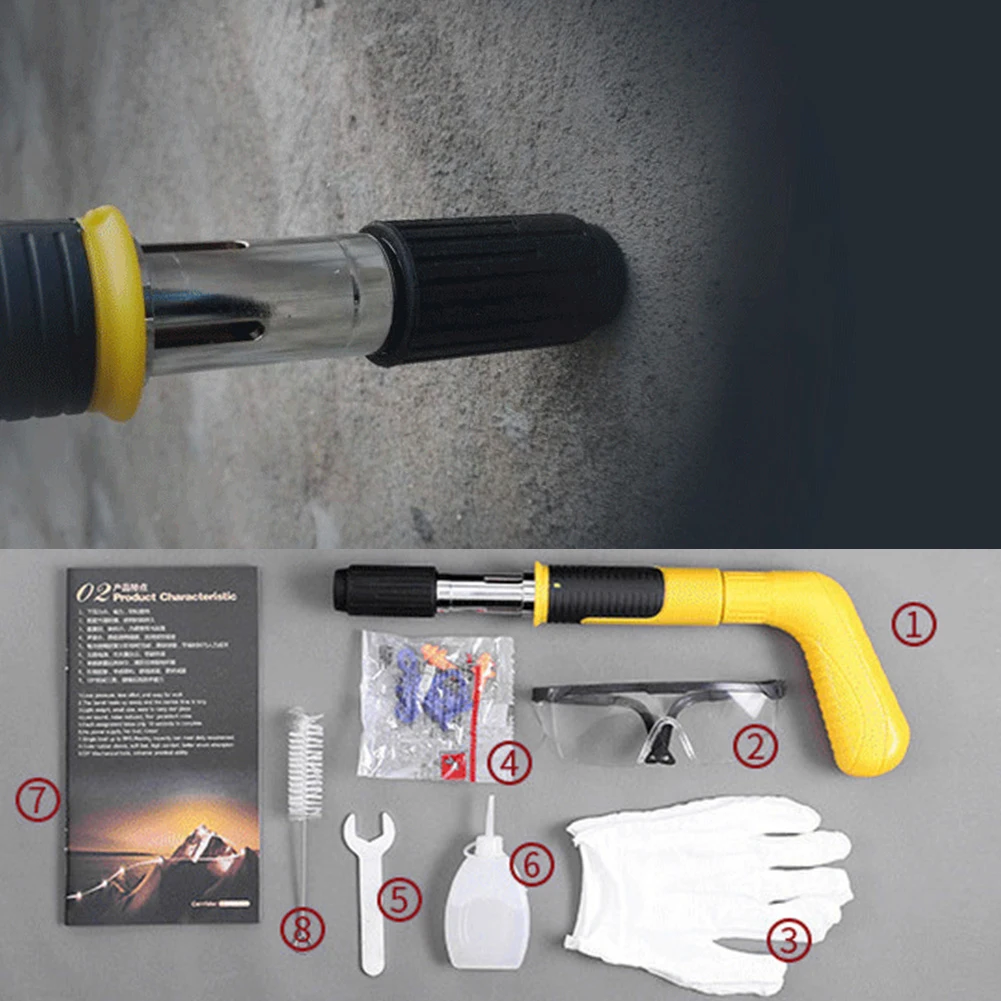

8pcs Earplug Cleaning Brush Manual Mini Portable Fixed Water Pipe Low Noise Goggles Concrete Nail Fastener Set Non Slip Gloves