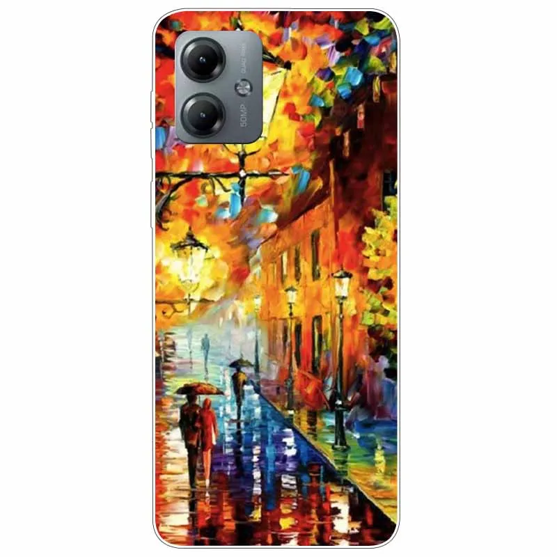 Чехол для Motorola Moto G14 с изображением животных |