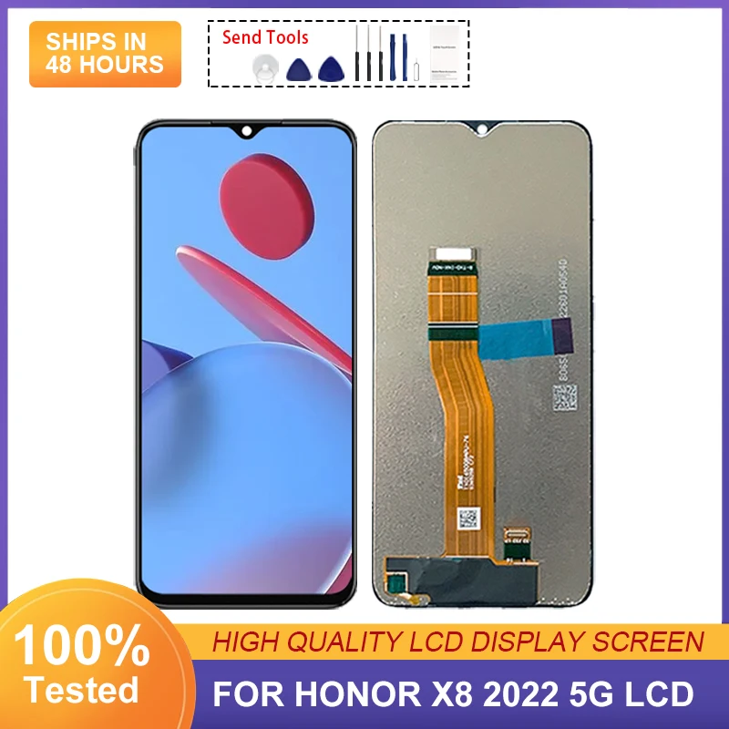 

6,5 дюймовый телефон для Huawei Honor X8 Женский ЖК-дисплей с сенсорной панелью и дигитайзером в сборе для Honor X8 2022 искусственный дисплей с рамкой