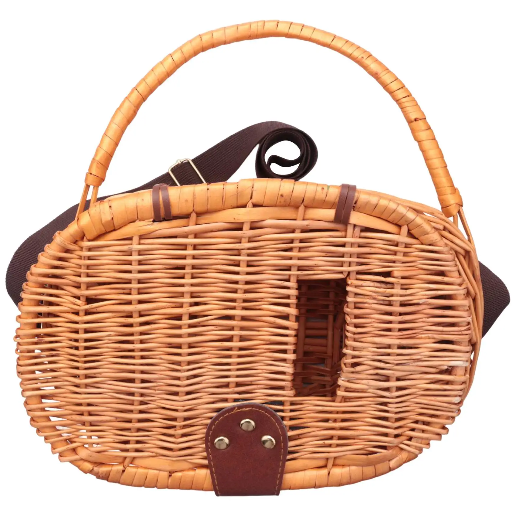 Плетеная корзина для рыбалки искусственная клетка рыболовная коробка уличная