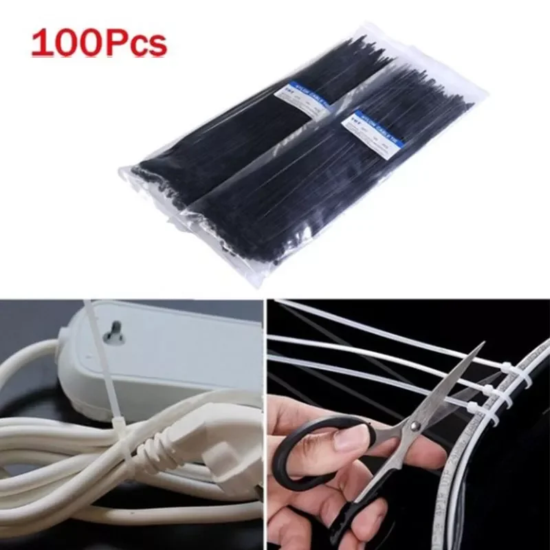 

2022Self-locking nylon tie strap with plastic spray black and white plastic cable tie strap