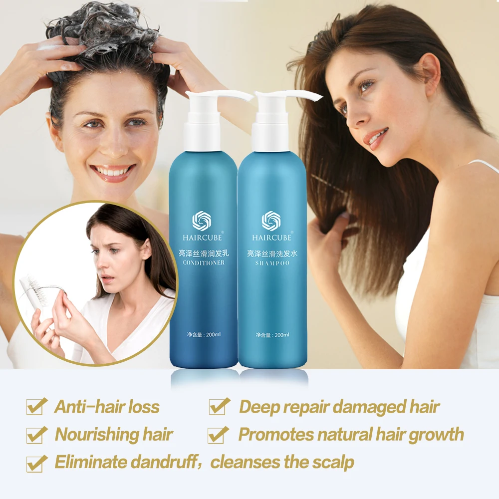

HAIRCUBE Moisturizing Hair Shampoo and Conditioner Set for Dry Hair Men/Women's Repair Damaged Hair Shampoo for All Hair Types R