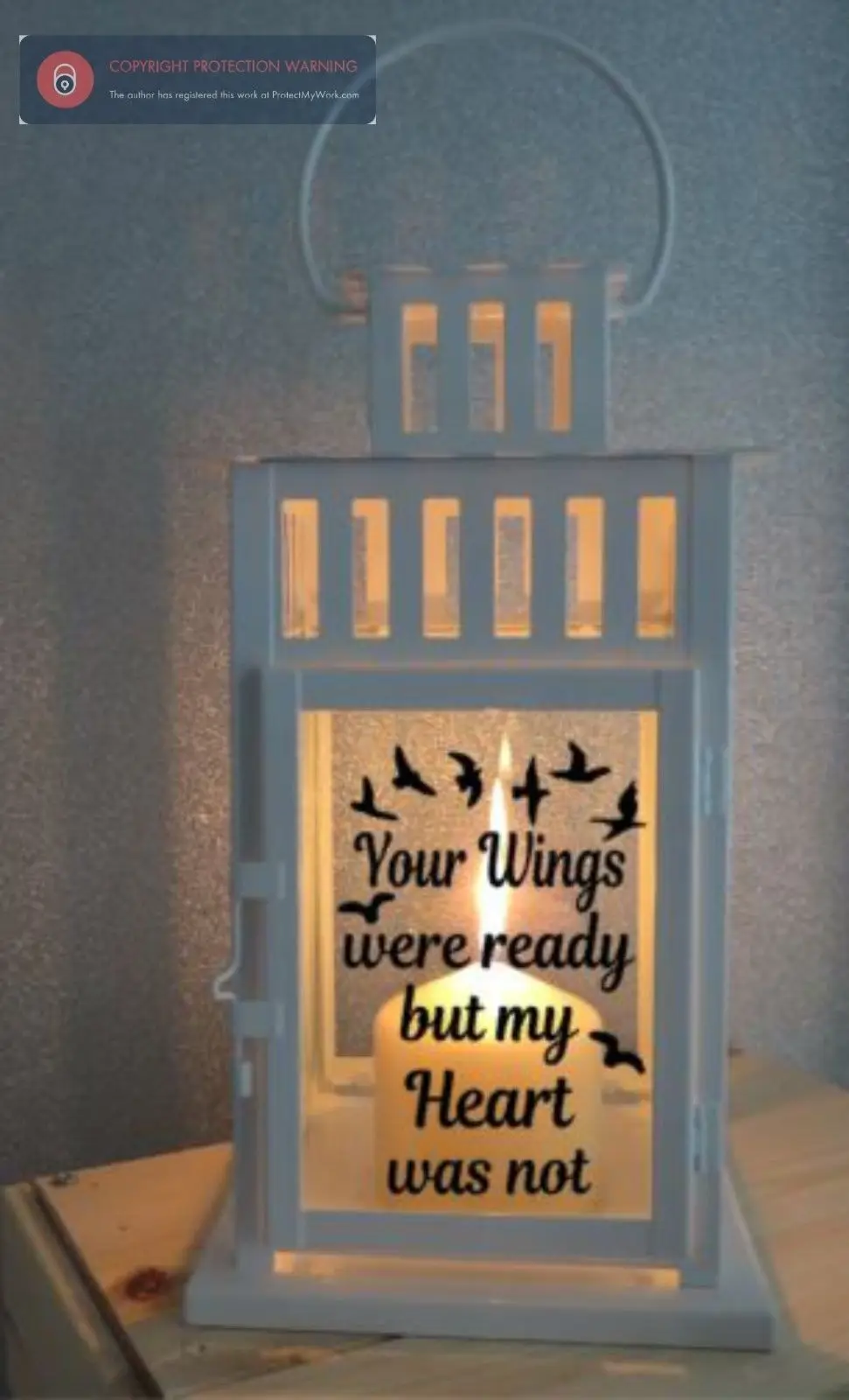 

Your Wings Ready Lantern Stickers Deceased Wedding Vinyl Decals Decoration Thought Marriage Death Sticker Memorial Lantern Decal