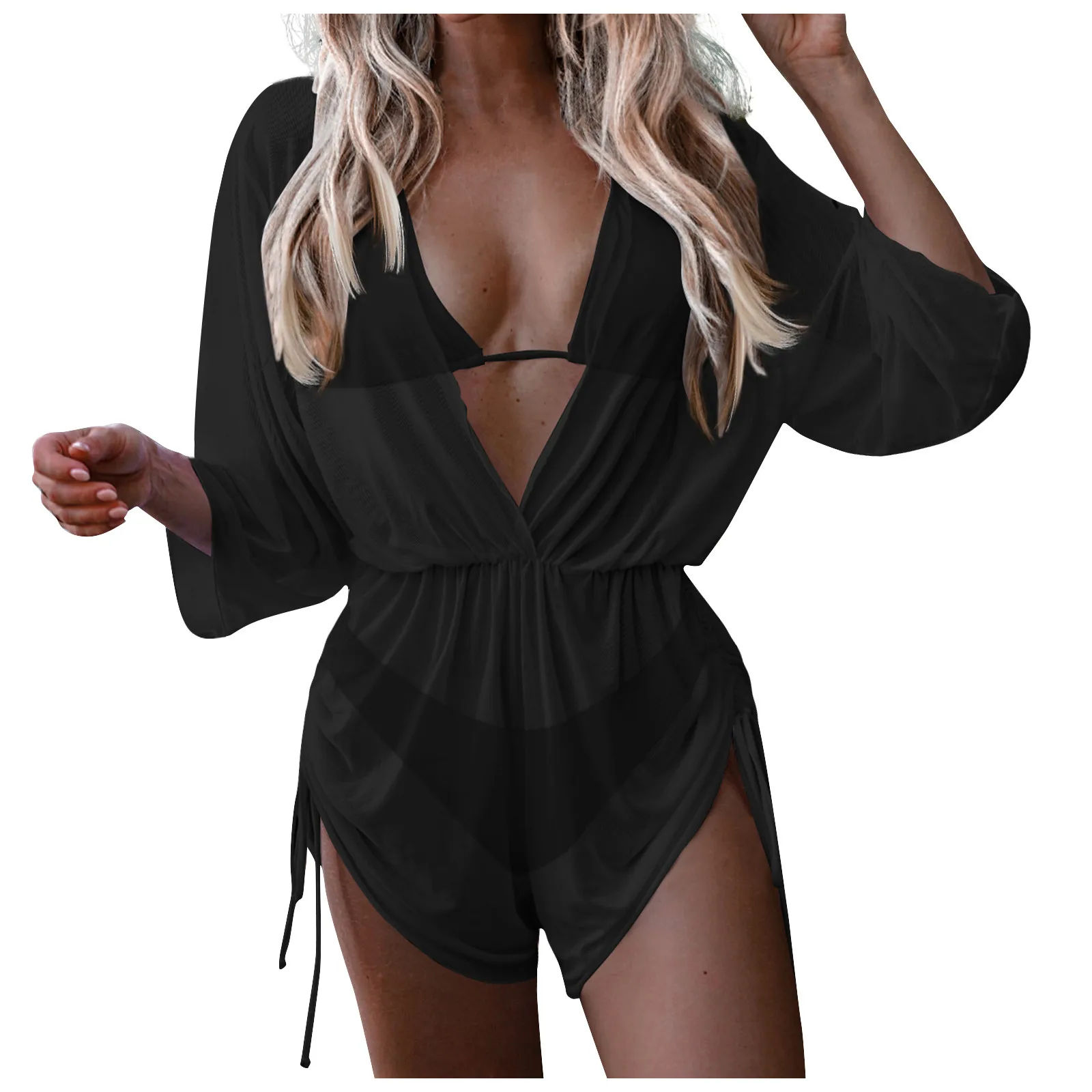 

Swimsuit Women Lace-Up High Waist Sexy Three-Piece Bikini With Chest Pad Without Steel Bra Bathing Suit Bikini Set Plus Size