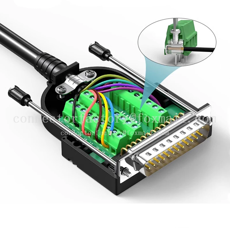 1 шт. 5 10 тонкие 25-контактные разъемы DB25