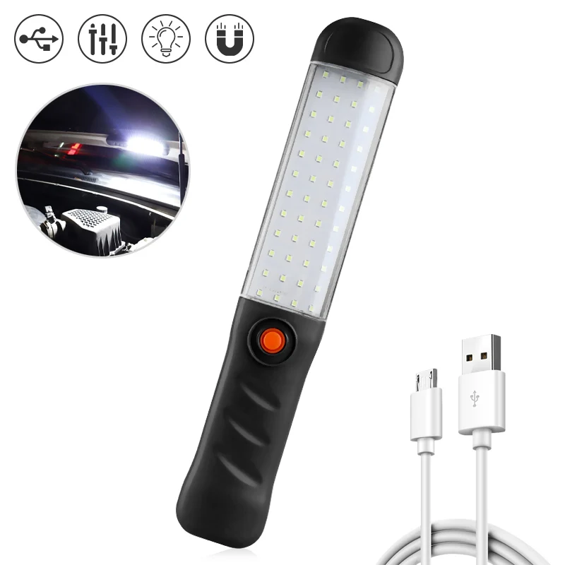 

4000mAh LED Flashlights Powerful Camping Lantern Floodlight USB Rechargeable Work Lamp with Magnet Hook Waterproof Repair Lights