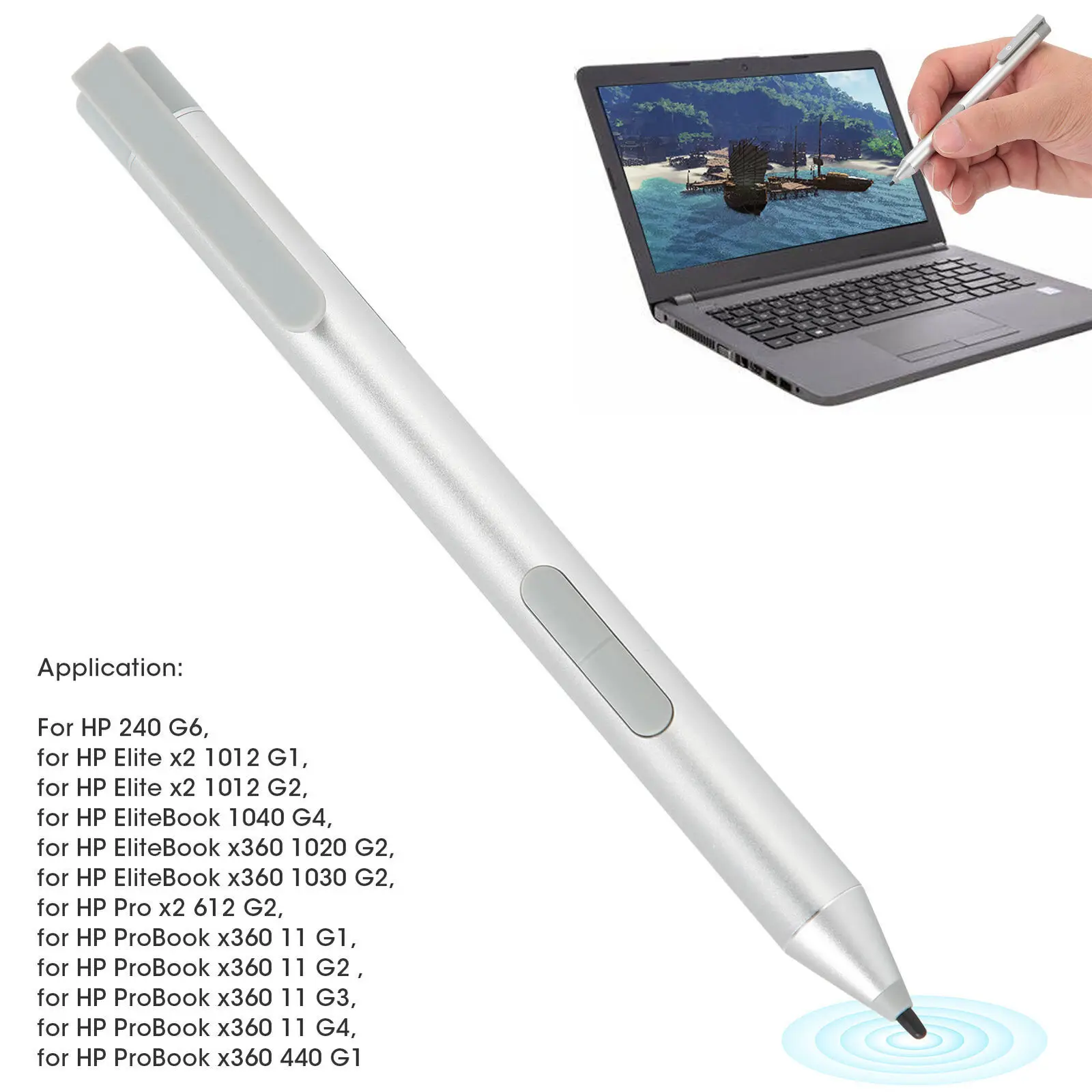 

High Precision Stylus Capacity Pen 2048 Pressure Sensitivity For HP Elite X2 1012 G1 G2 240 G6 1020 EliteBook 1040 G4/x360 102