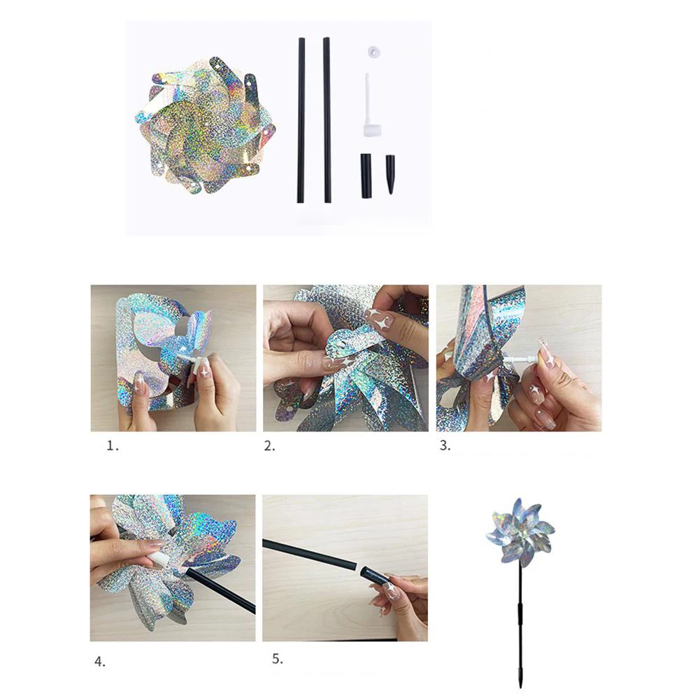 

Brand New Reflective Pinwheel Pest Control Bird Protection Bird Repellent