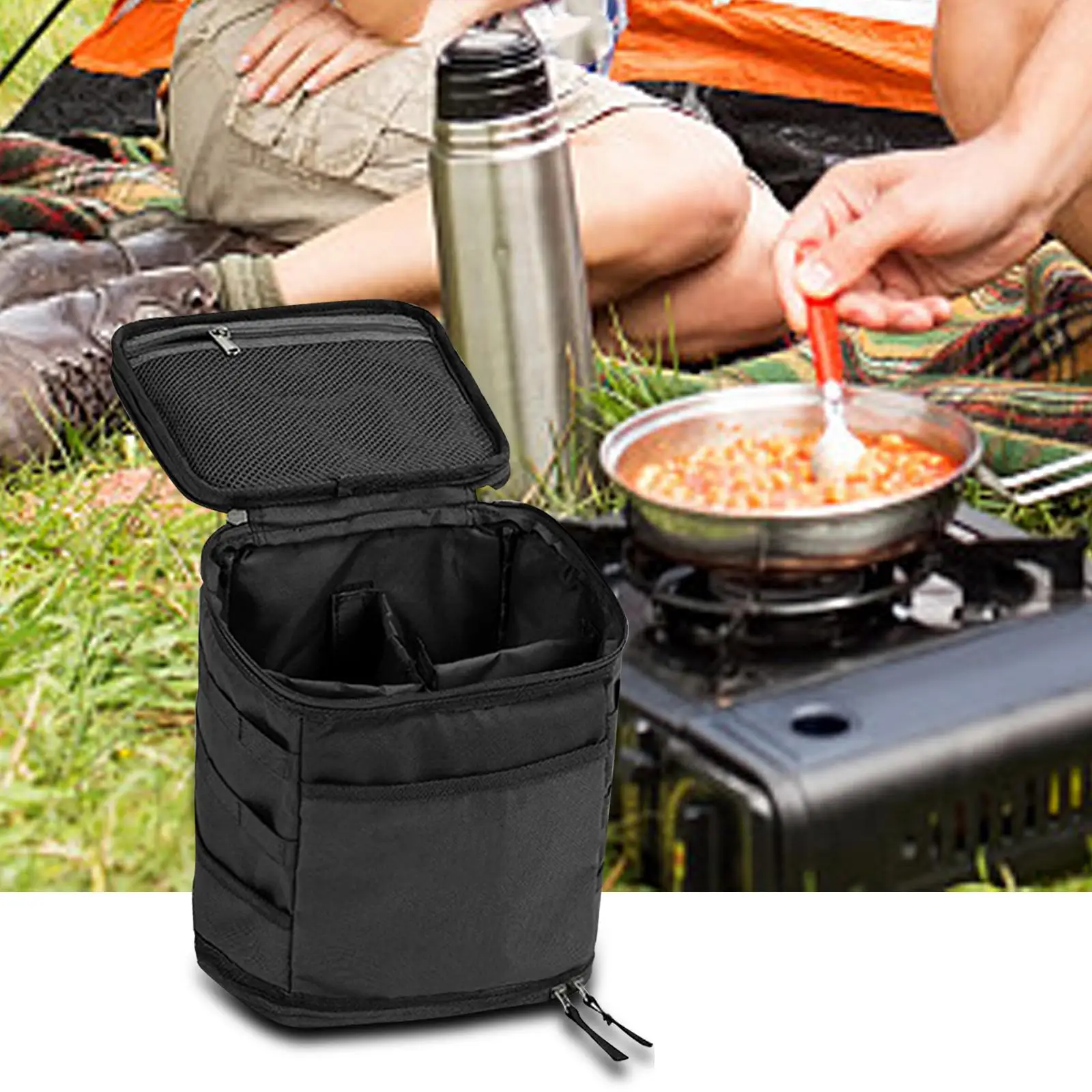 

Camping Cookware Storage Bag Picnic Bag Water Resistant Large Capacity Handbag