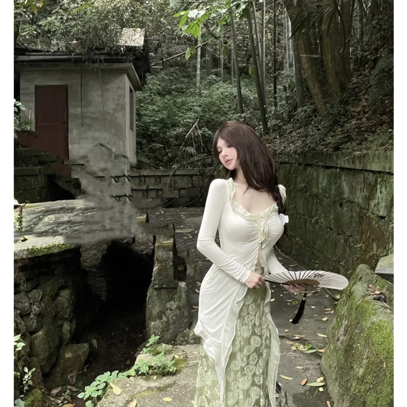 Женский вязаный комплект CAIJEWEL