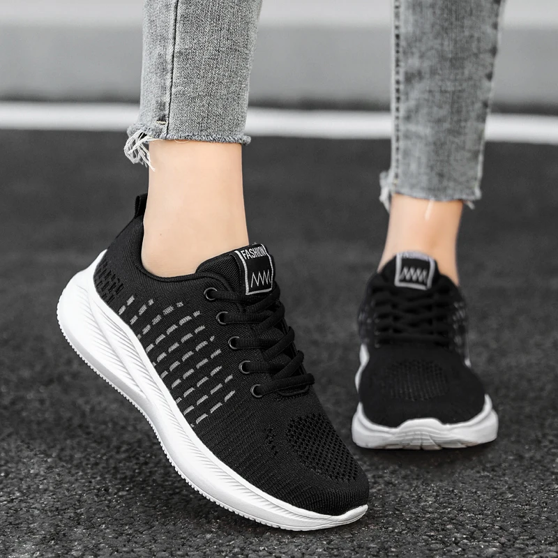 Sports Women's Walking Shoes Summer Mesh Breathable Outdoor Sneakers Lace Up Casual Shoes Lightweight  women shoes