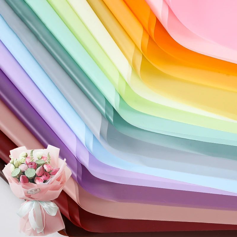 Solid Color Translucent Waterproof Fog Gifts Wrapping Paper Wedding Supplies
