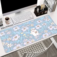 cute bunny mousepad masuepad computer keyboard pc desk mat office kawaii accessories table carpet large mouse pad mause mats