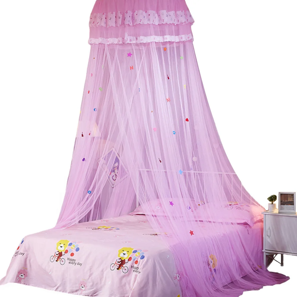 Круглая купольная сетчатая Кружевная Сетка для спальни и детской кровати с