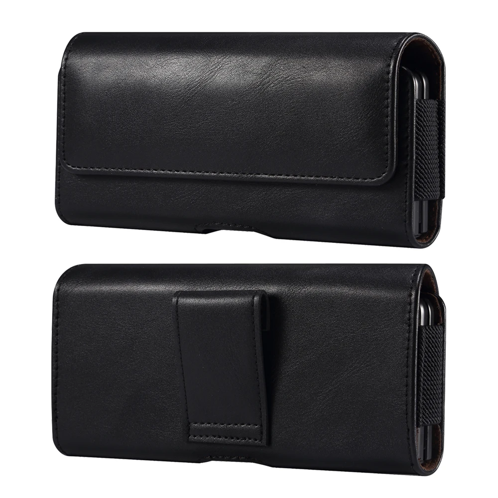 Luxury Leather Belt Clip Case Holster For Samsung Z Fold 4 3,Galaxy Z Fold3 5G Fold4,For Huawei Mate X XS 2 Men Waist Bag Pouch images - 2