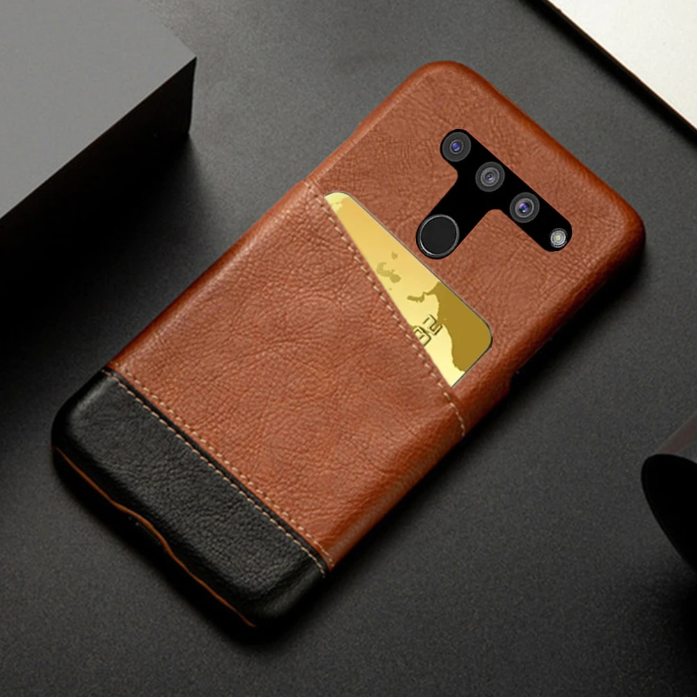 

Card Slot Holder Mixed Splice PU Leather Case For LG V50 G8 G7 ThinQ V30 Coque Card Slots Wallet Cover For LG G6 V 30 V50thinq