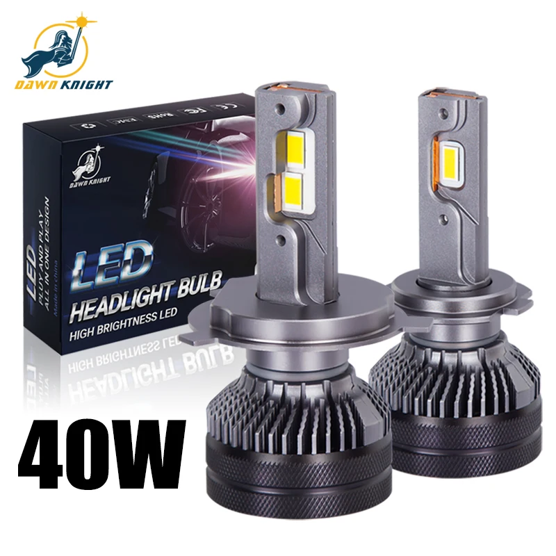 

DAWNKNIGHT K5C K6C 40W H7 H4 Long Life Series 4300K Led HB3 H11 Лампа для фар H1 HB4 4300K Светодиодные фонари для автомобиля 12V