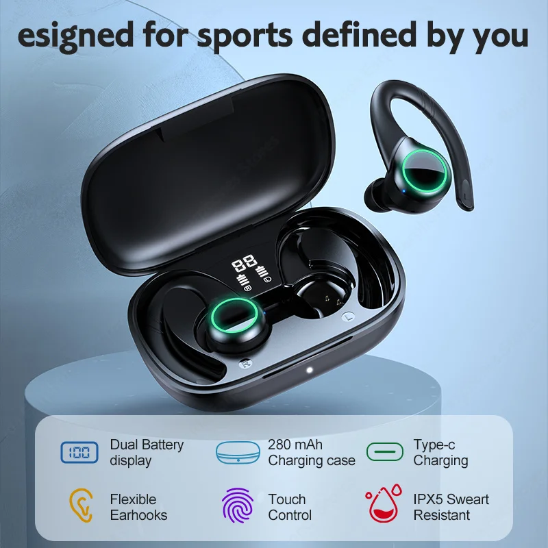 Беспроводные наушники с микрофоном TWS Bluetooth 5 2 шумоподавлением Hi-Fi басовые