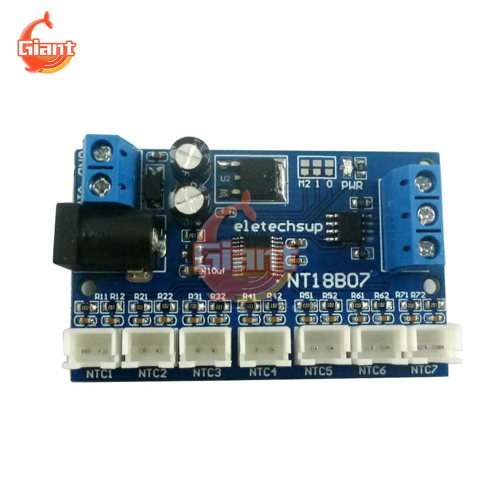 

7CH DC 6-24V RS485 NTC датчик температуры термистора Modbus Rtu дистанционный модуль контроля сбора B3950 10K 1%