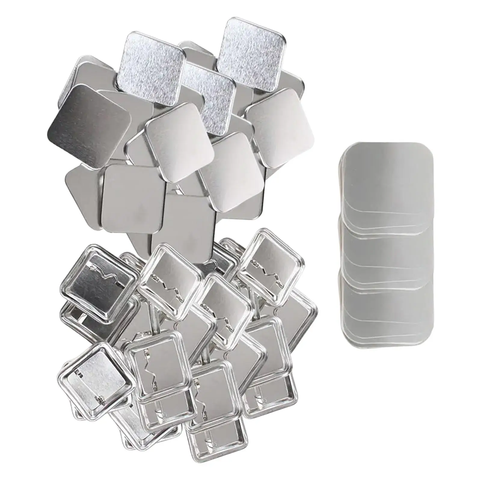 

100Sets Blank Button Badge Parts Metal Cover Material Component Button Maker for